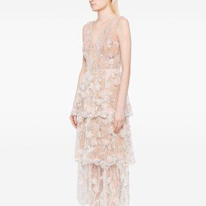 Self- Portrait sequin-embellished midi dress